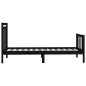 vidaXL Massivholzbett Schwarz Kiefer 100x200 cm vidaXL Massivholzbett Schwarz Kiefer 100x200 cm