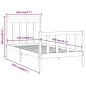 vidaXL Massivholzbett Schwarz Kiefer 100x200 cm vidaXL Massivholzbett Schwarz Kiefer 100x200 cm