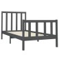 vidaXL Massivholzbett Grau Kiefer 90x200 cm vidaXL Massivholzbett Grau Kiefer 90x200 cm