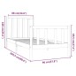 vidaXL Massivholzbett Grau Kiefer 90x200 cm vidaXL Massivholzbett Grau Kiefer 90x200 cm