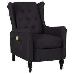 Massagesessel Verstellbar Schwarz Stoff