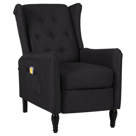 Massagesessel Verstellbar Schwarz Stoff