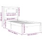 vidaXL Massivholzbett Kiefer 90x200 cm vidaXL Massivholzbett Kiefer 90x200 cm