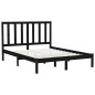 vidaXL Massivholzbett Schwarz 150x200 cm vidaXL Massivholzbett Schwarz 150x200 cm