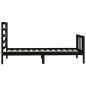 vidaXL Massivholzbett Schwarz Kiefer 90x200 cm vidaXL Massivholzbett Schwarz Kiefer 90x200 cm