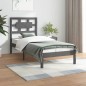 vidaXL Massivholzbett Grau Kiefer 90x200 cm vidaXL Massivholzbett Grau Kiefer 90x200 cm