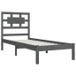 vidaXL Massivholzbett Grau Kiefer 90x200 cm vidaXL Massivholzbett Grau Kiefer 90x200 cm