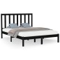 vidaXL Massivholzbett Schwarz 160x200 cm vidaXL Massivholzbett Schwarz 160x200 cm