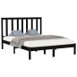vidaXL Massivholzbett Schwarz 160x200 cm vidaXL Massivholzbett Schwarz 160x200 cm