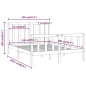 vidaXL Massivholzbett Schwarz 150x200 cm vidaXL Massivholzbett Schwarz 150x200 cm