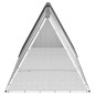 vidaXL Kaninchenkäfig Anthrazit 302,5x80,5x71 cm Verzinkter Stahl vidaXL Kaninchenkäfig Anthrazit 302,5x80,5x71 cm Verzinkter Stahl