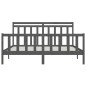 vidaXL Massivholzbett Grau Kiefer 180x200 cm vidaXL Massivholzbett Grau Kiefer 180x200 cm
