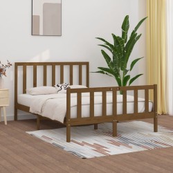 vidaXL Massivholzbett Honigbraun 160x200 cm