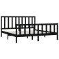 vidaXL Massivholzbett Schwarz 200x200 cm vidaXL Massivholzbett Schwarz 200x200 cm