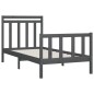 vidaXL Massivholzbett Grau Kiefer 90x200 cm vidaXL Massivholzbett Grau Kiefer 90x200 cm