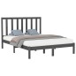 vidaXL Massivholzbett Grau 160x200 cm vidaXL Massivholzbett Grau 160x200 cm