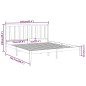 vidaXL Massivholzbett Grau 160x200 cm vidaXL Massivholzbett Grau 160x200 cm