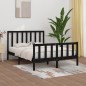 vidaXL Massivholzbett Schwarz 160x200 cm vidaXL Massivholzbett Schwarz 160x200 cm