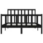 vidaXL Massivholzbett Schwarz 160x200 cm vidaXL Massivholzbett Schwarz 160x200 cm