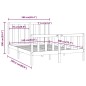 vidaXL Massivholzbett Schwarz 160x200 cm vidaXL Massivholzbett Schwarz 160x200 cm