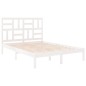 vidaXL Massivholzbett Weiß 140x200 cm vidaXL Massivholzbett Weiß 140x200 cm