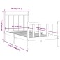 vidaXL Massivholzbett Kiefer 90x200 cm vidaXL Massivholzbett Kiefer 90x200 cm