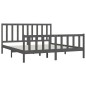 vidaXL Massivholzbett Grau 200x200 cm vidaXL Massivholzbett Grau 200x200 cm