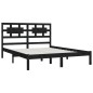 vidaXL Massivholzbett Schwarz Kiefer 140x200 cm vidaXL Massivholzbett Schwarz Kiefer 140x200 cm
