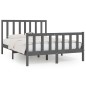 vidaXL Massivholzbett Grau 150x200 cm vidaXL Massivholzbett Grau 150x200 cm