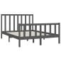 vidaXL Massivholzbett Grau 150x200 cm vidaXL Massivholzbett Grau 150x200 cm