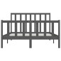 vidaXL Massivholzbett Grau 150x200 cm vidaXL Massivholzbett Grau 150x200 cm