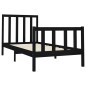 vidaXL Massivholzbett Schwarz Kiefer 90x200 cm vidaXL Massivholzbett Schwarz Kiefer 90x200 cm
