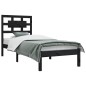 vidaXL Massivholzbett Schwarz Kiefer 90x200 cm vidaXL Massivholzbett Schwarz Kiefer 90x200 cm