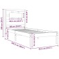 vidaXL Massivholzbett Schwarz Kiefer 90x200 cm vidaXL Massivholzbett Schwarz Kiefer 90x200 cm