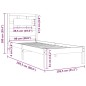 vidaXL Massivholzbett Kiefer 100x200 cm vidaXL Massivholzbett Kiefer 100x200 cm