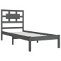 vidaXL Massivholzbett Grau Kiefer 100x200 cm vidaXL Massivholzbett Grau Kiefer 100x200 cm
