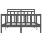 vidaXL Massivholzbett Grau Kiefer 150x200 cm vidaXL Massivholzbett Grau Kiefer 150x200 cm