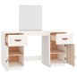 vidaXL Schminktisch mit Spiegel Weiß Massivholz Kiefer vidaXL Schminktisch mit Spiegel Weiß Massivholz Kiefer