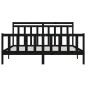 vidaXL Massivholzbett Schwarz Kiefer 180x200 cm vidaXL Massivholzbett Schwarz Kiefer 180x200 cm