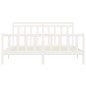 vidaXL Massivholzbett Weiß Kiefer 200x200 cm vidaXL Massivholzbett Weiß Kiefer 200x200 cm