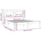 vidaXL Massivholzbett Honigbraun Kiefer 150x200 cm