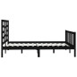 vidaXL Massivholzbett Schwarz Kiefer 160x200 cm vidaXL Massivholzbett Schwarz Kiefer 160x200 cm