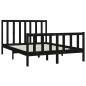 vidaXL Massivholzbett Schwarz 140x200 cm vidaXL Massivholzbett Schwarz 140x200 cm