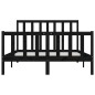 vidaXL Massivholzbett Schwarz 140x200 cm vidaXL Massivholzbett Schwarz 140x200 cm