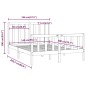vidaXL Massivholzbett Schwarz 140x200 cm vidaXL Massivholzbett Schwarz 140x200 cm