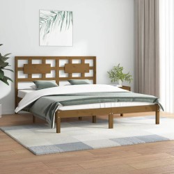 vidaXL Massivholzbett Honigbraun Kiefer 120x200 cm