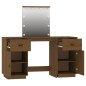 vidaXL Schminktisch-Set mit LED Honigbraun Massivholz Kiefer vidaXL Schminktisch-Set mit LED Honigbraun Massivholz Kiefer