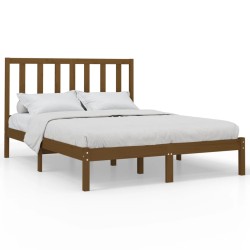 vidaXL Massivholzbett Honigbraun 120x200 cm