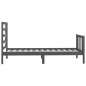 vidaXL Massivholzbett Grau Kiefer 100x200 cm vidaXL Massivholzbett Grau Kiefer 100x200 cm