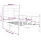 vidaXL Massivholzbett Grau Kiefer 100x200 cm vidaXL Massivholzbett Grau Kiefer 100x200 cm